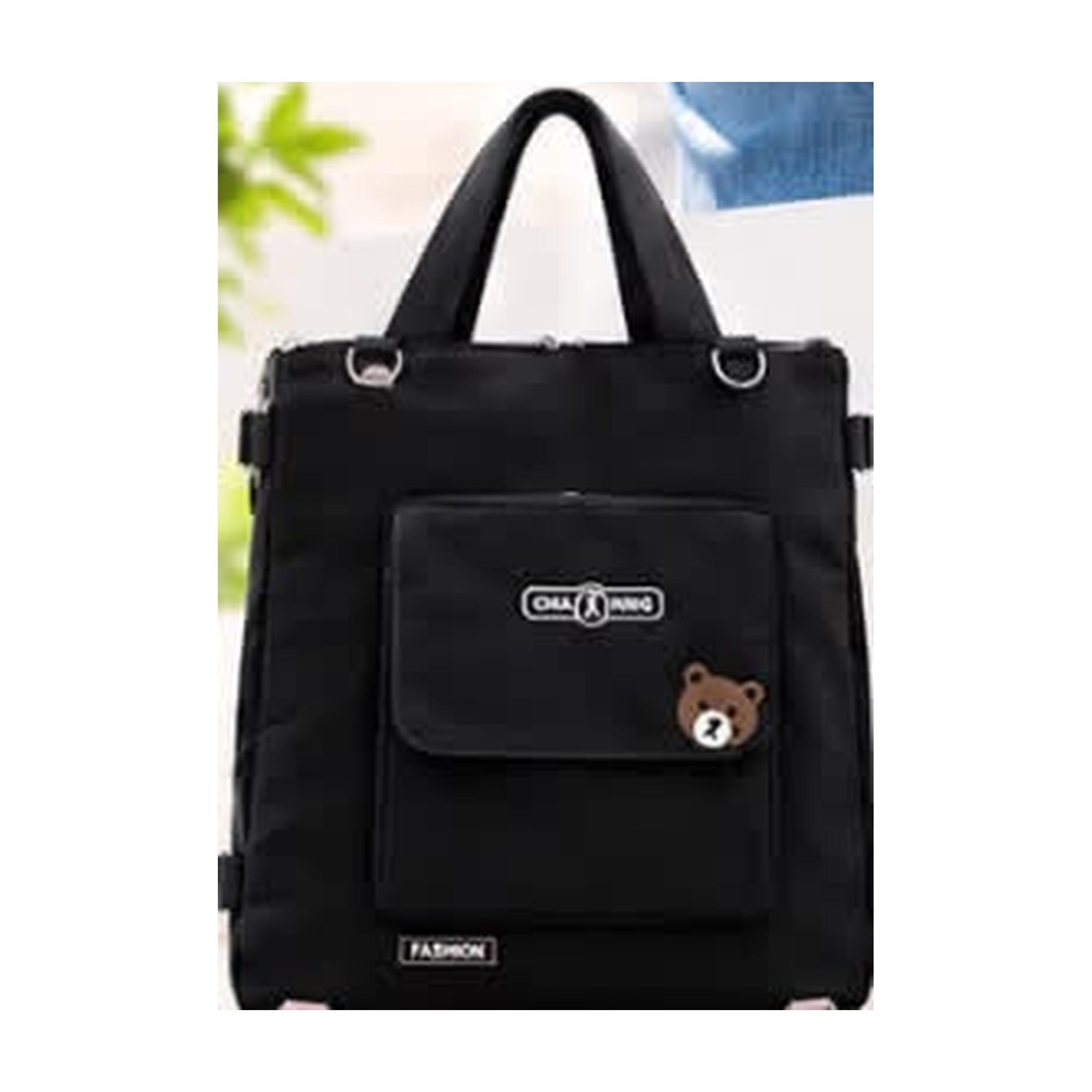 T004# Cute Bear Tote - CHA X NING Fashion Everyday Bag (5 Colours), photo 2