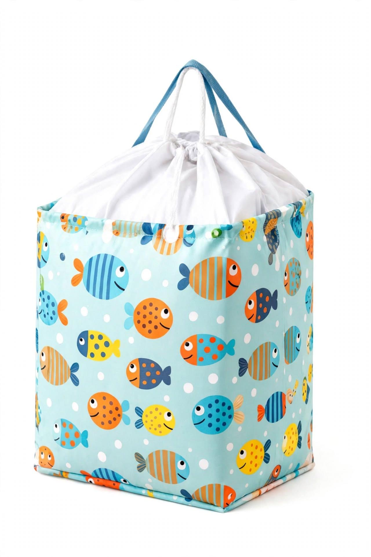 60# Large Laundry Storage Bag - Water-Resistant Drawstring - 100L - 6 Designs, photo 2