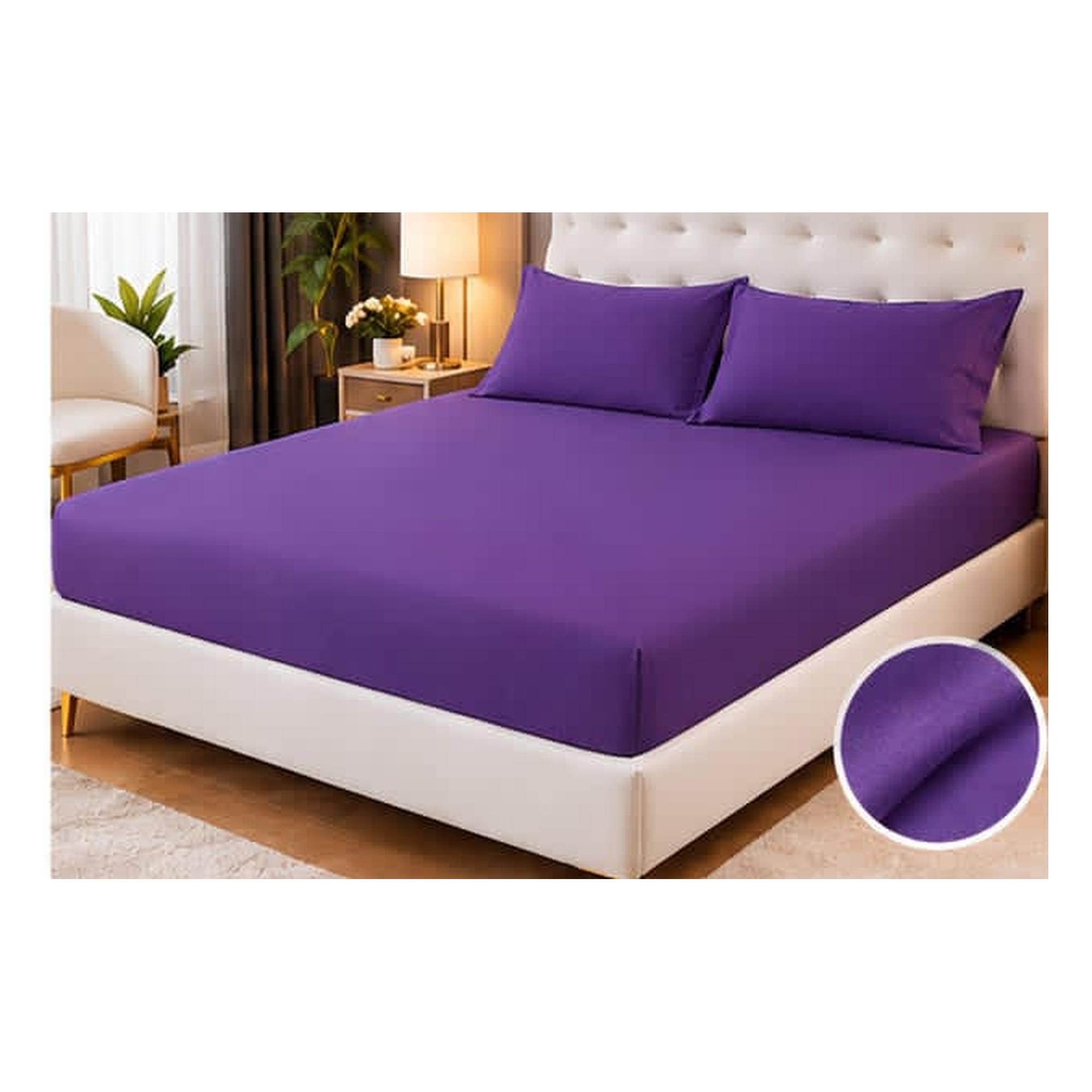 Luxury Fitted Sheet Set - Deep Pocket + 2 Pillowcases (7 Colours), photo 2
