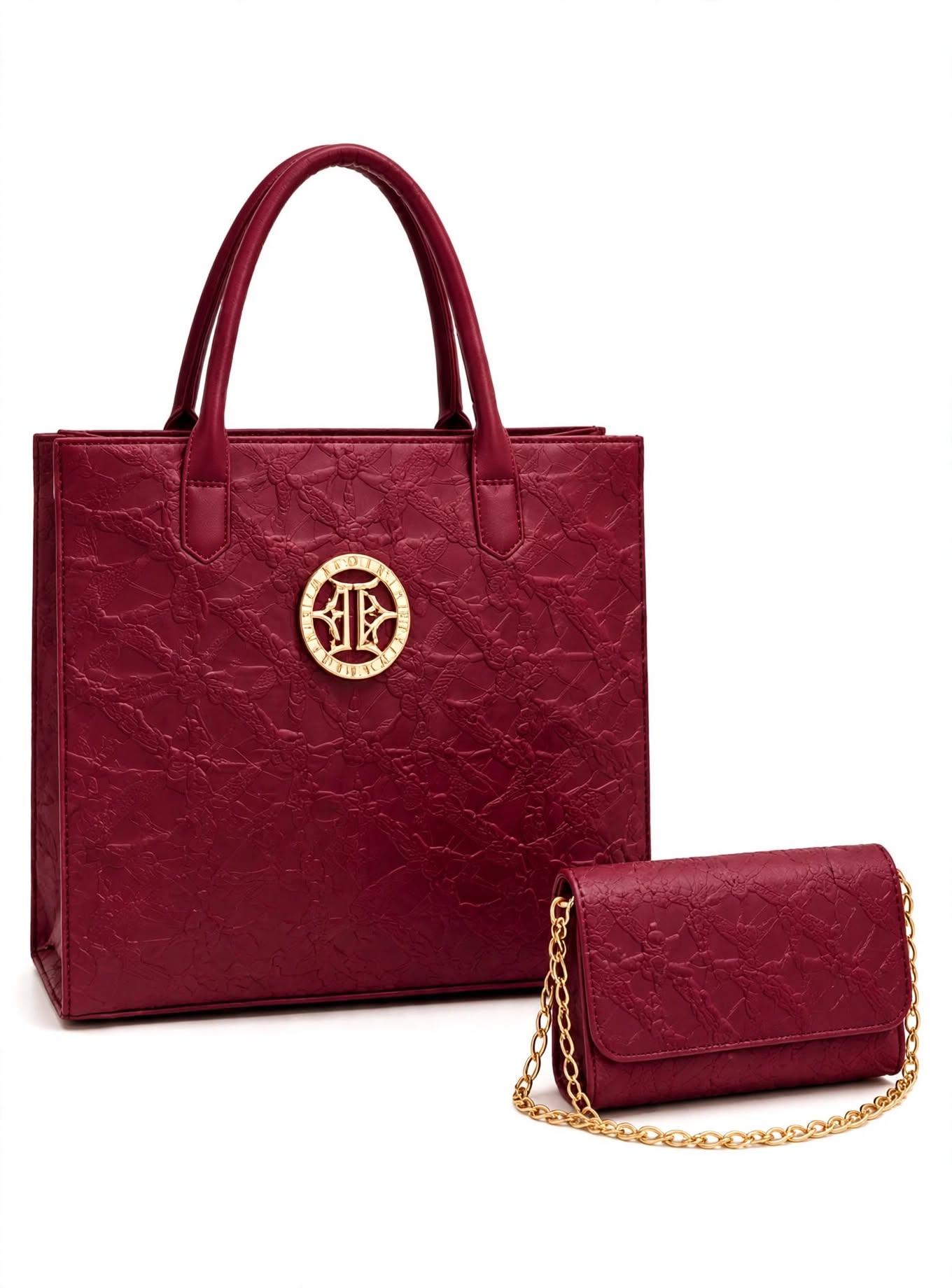 830# 2-in-1 Tote Bag Set - Large Tote + Small Chain Wallet - 5 Colours, photo 4