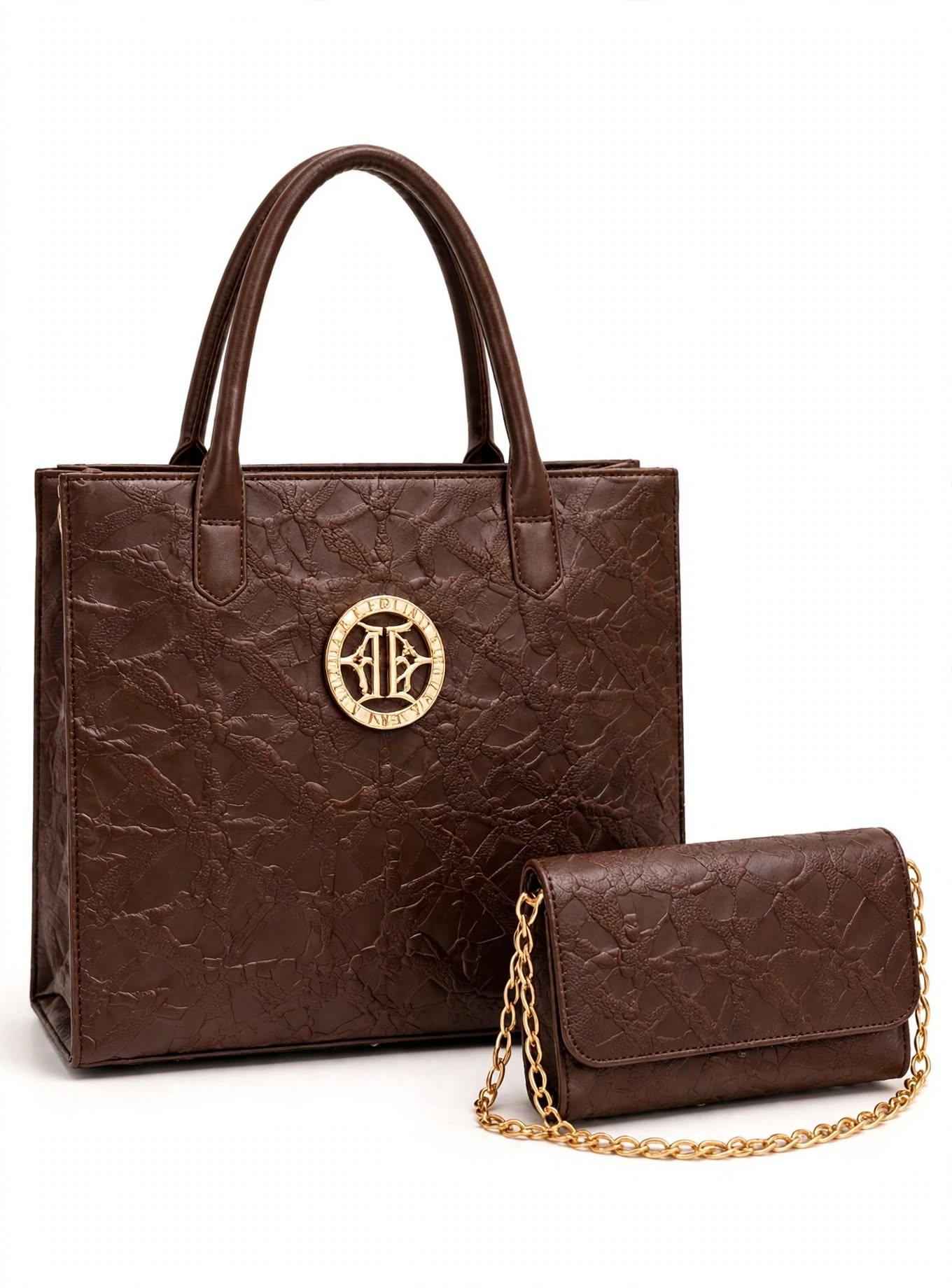 830# 2-in-1 Tote Bag Set - Large Tote + Small Chain Wallet - 5 Colours, photo 3