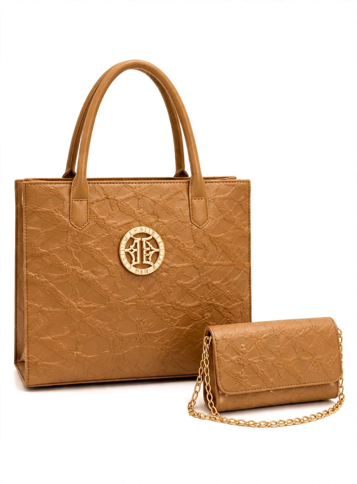 830# 2-in-1 Tote Bag Set - Large Tote + Small Chain Wallet - 5 Colours, photo 2