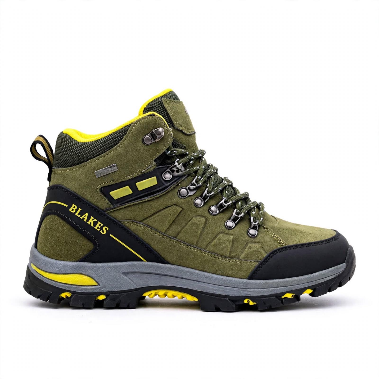 BLAKES Hiking Boots - Men's Outdoor High Top - Green/Black/Tan - Size 39-45, photo 3