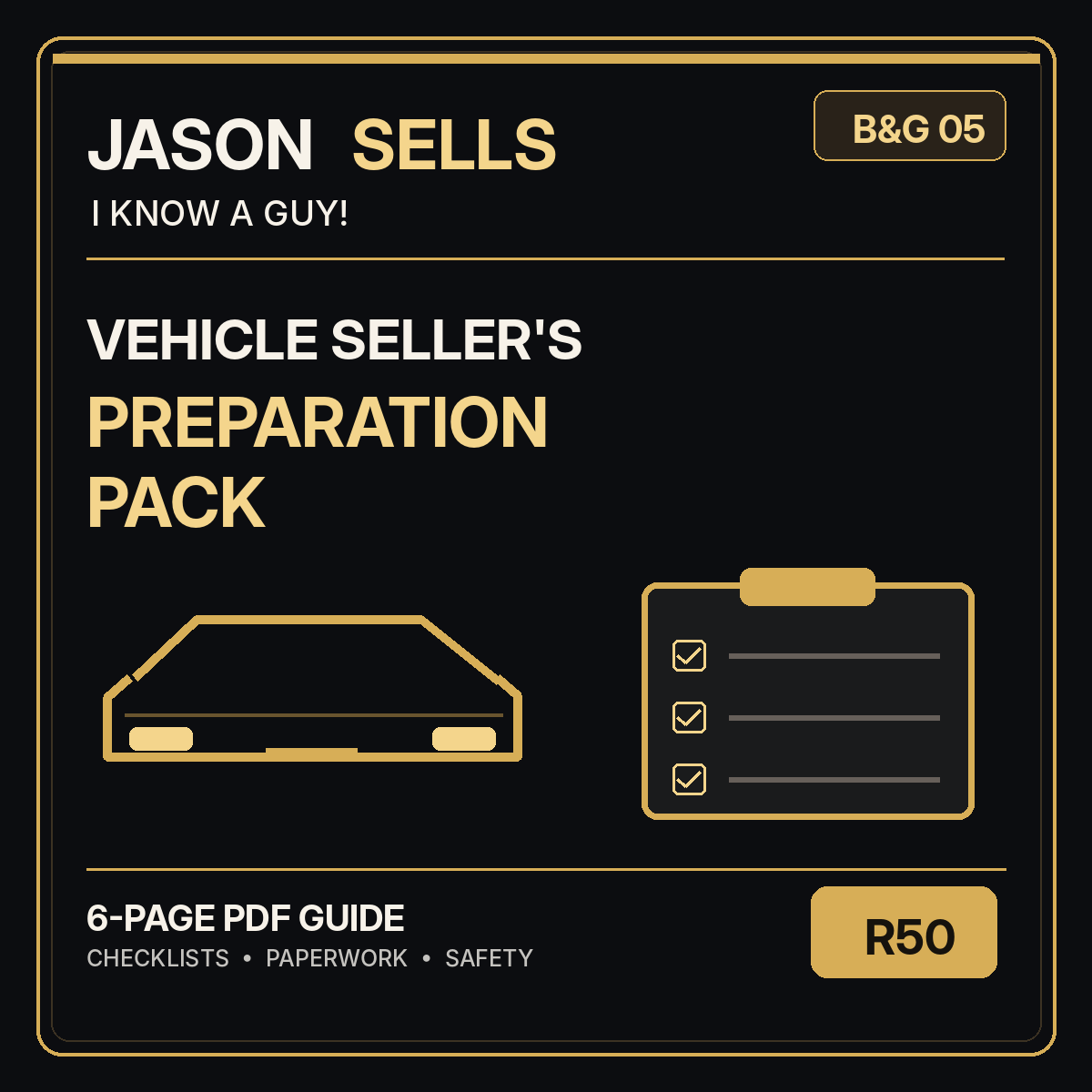 B&G 05 – Vehicle Seller's Preparation Pack (PDF), photo 1